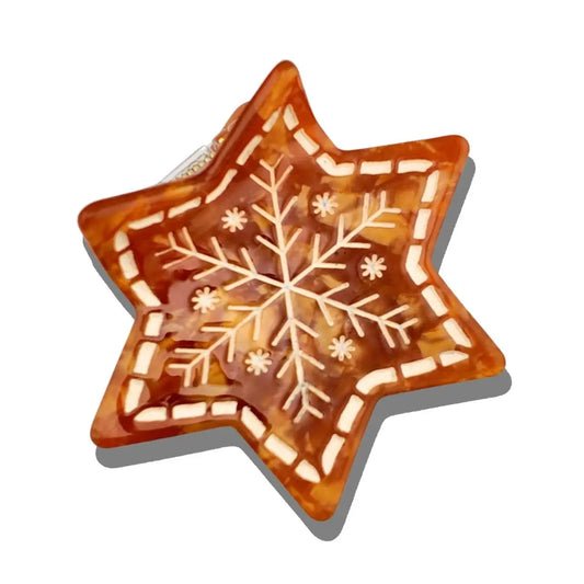 Solar Eclipse Gingerbread Star Claw Clip