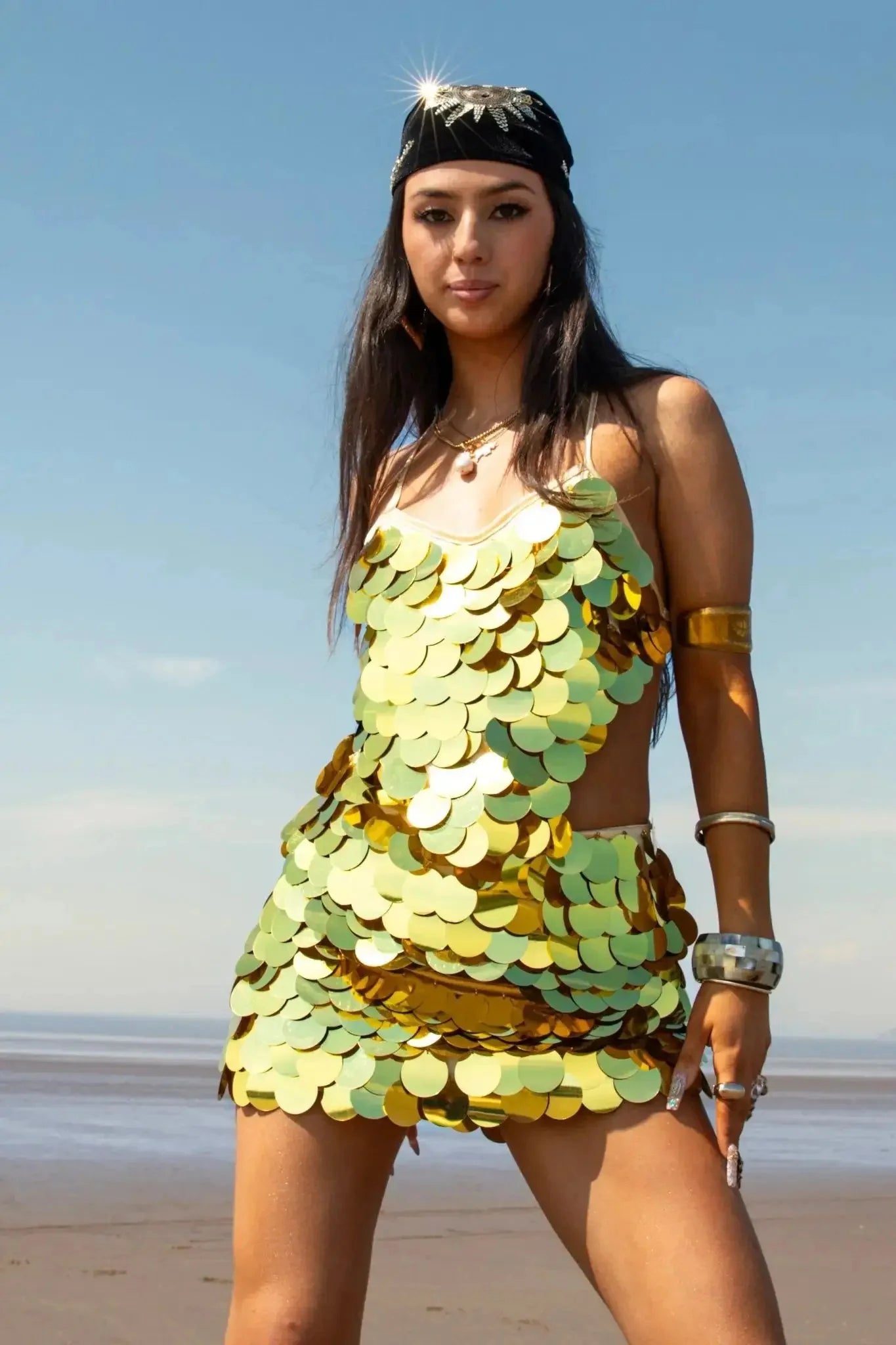 Bora Bora Gold Sequin Skirt