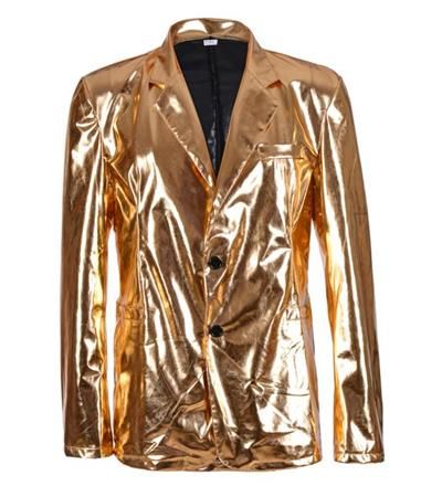 Gold Metallic Blazer Jacket