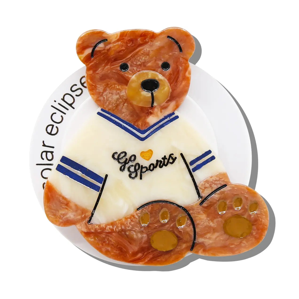 Solar Eclipse Hand-painted Go Sports Teddybear Grip Charm