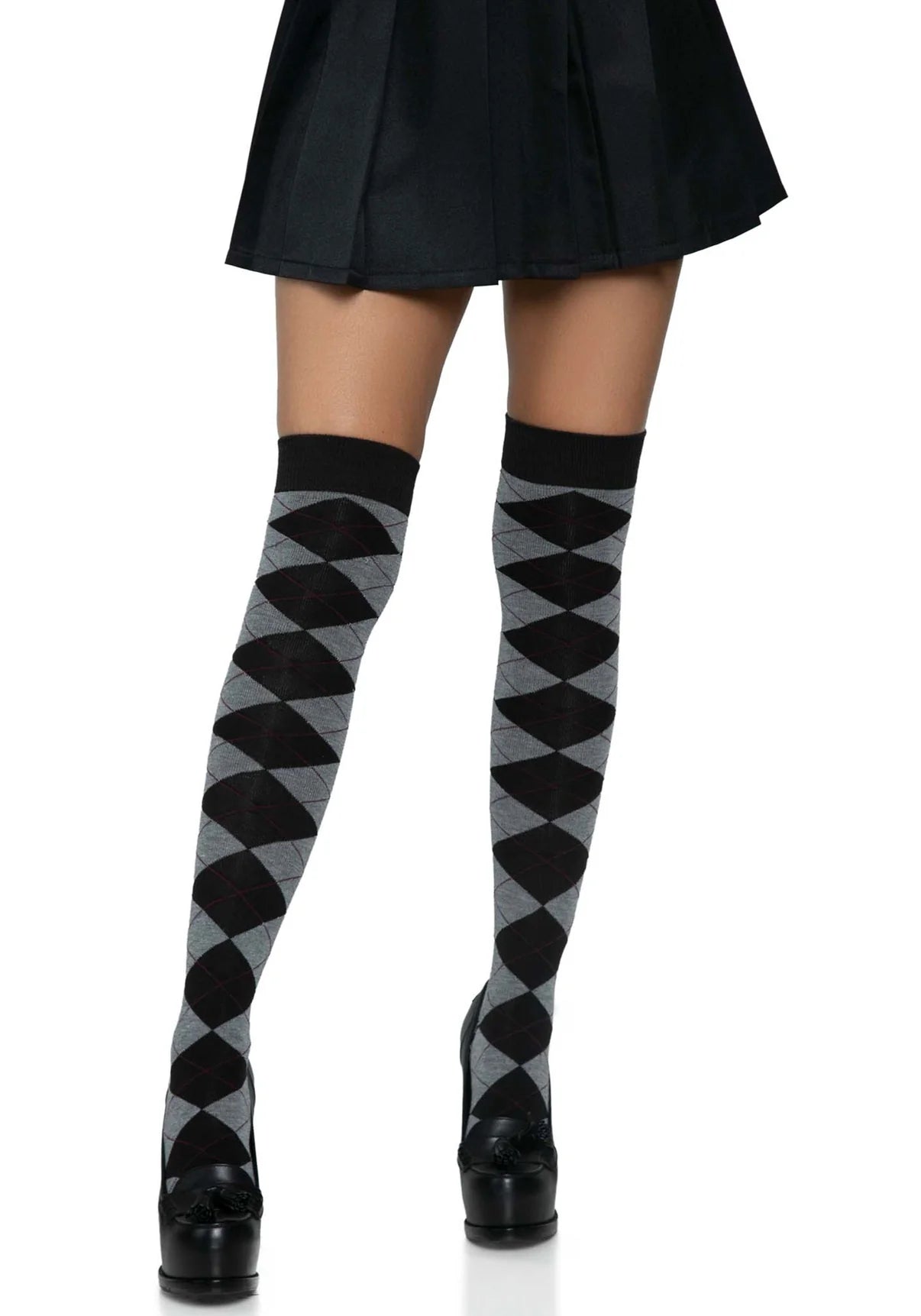 Grey Knit Over the Knee Socks
