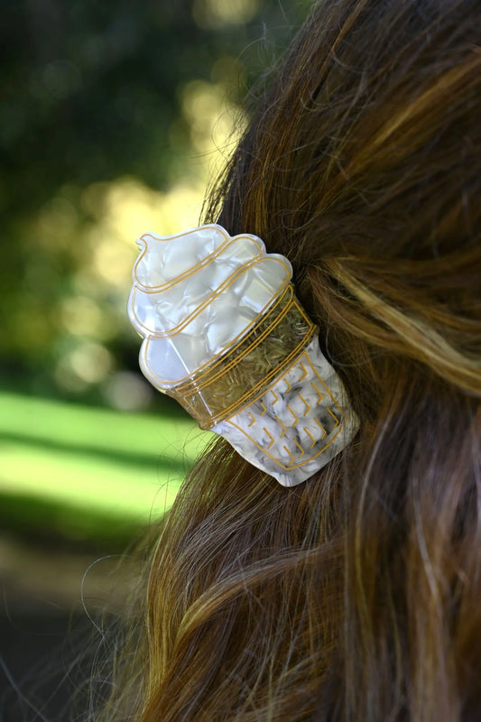 Solar Eclipse Ice Cream Claw Clip