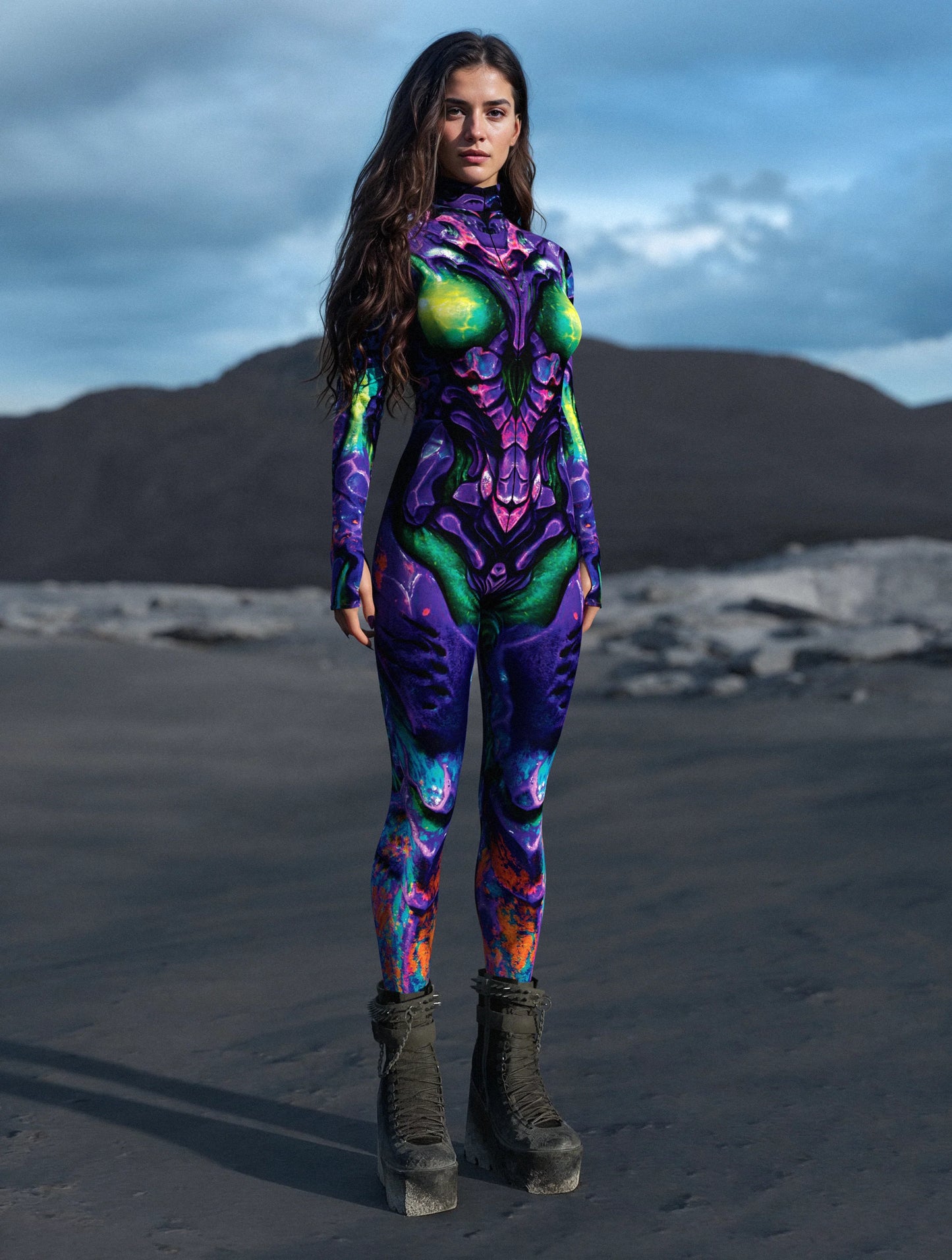 Kryptonian Armor Purple Catsuit