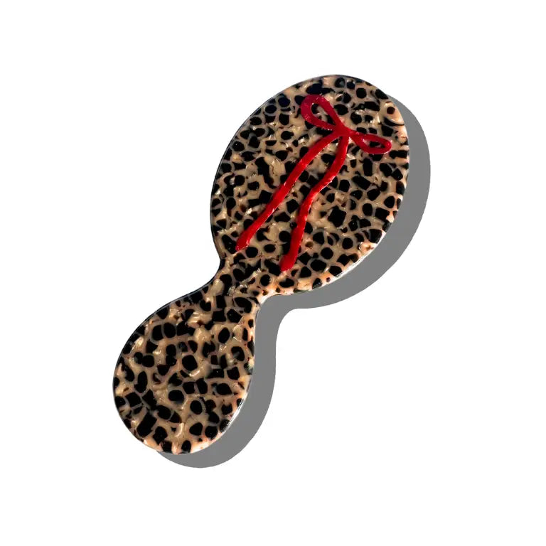 Solar Eclipse Leopard Handbag Hero Mini Hairbrush