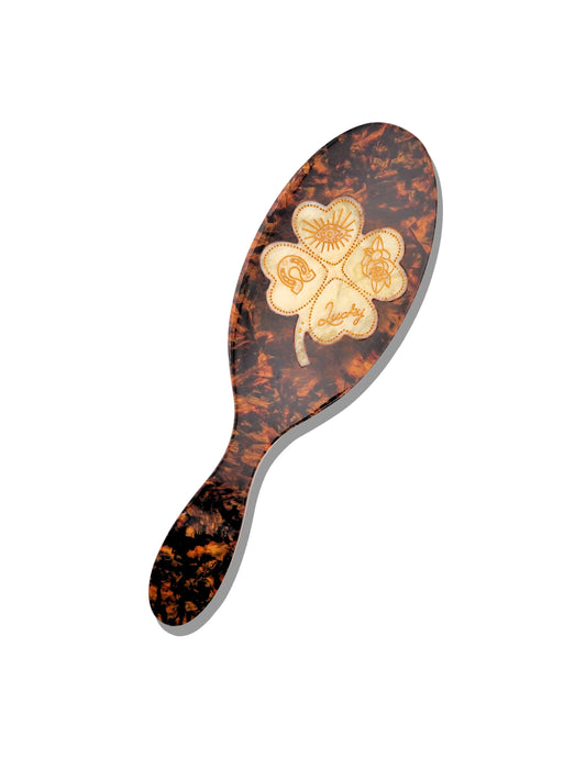 Solar Eclipse Lucky Clover Amazing-Hair-Day Hairbrush