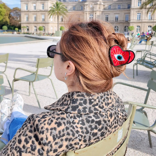 COMING SOON Solar Eclipse Lucky Eye Heart Claw Clip