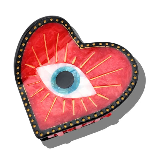 Solar Eclipse Lucky Eye Heart Claw Clip