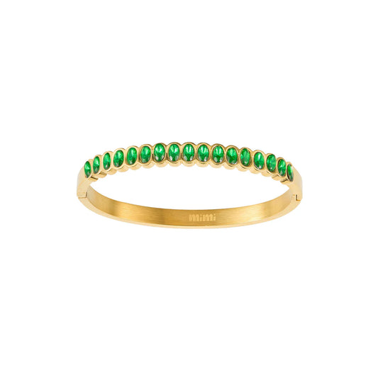 Bijoux De Mimi Martha Bangle - Gold & Green