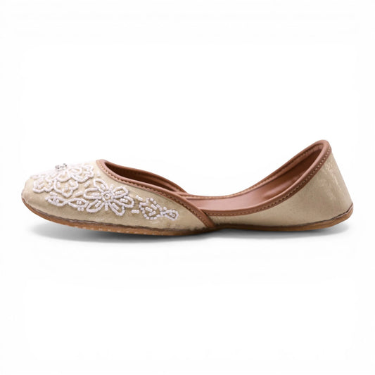 Mehar Jutti Sparkle Sandal - Ivory