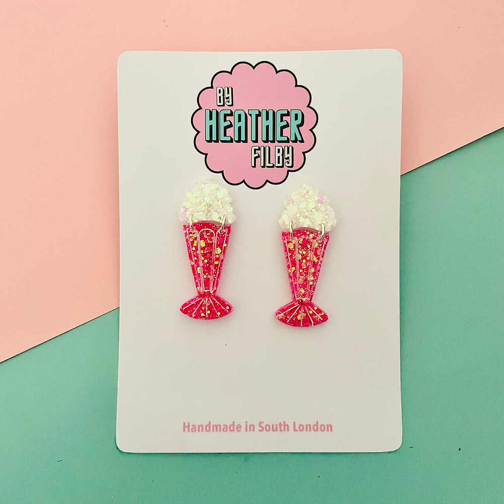 Glitter Milkshake Earrings