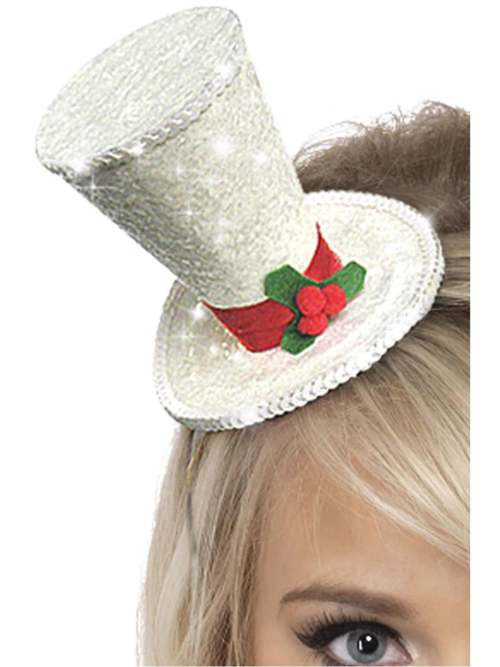 Mini White Top Hat Headband