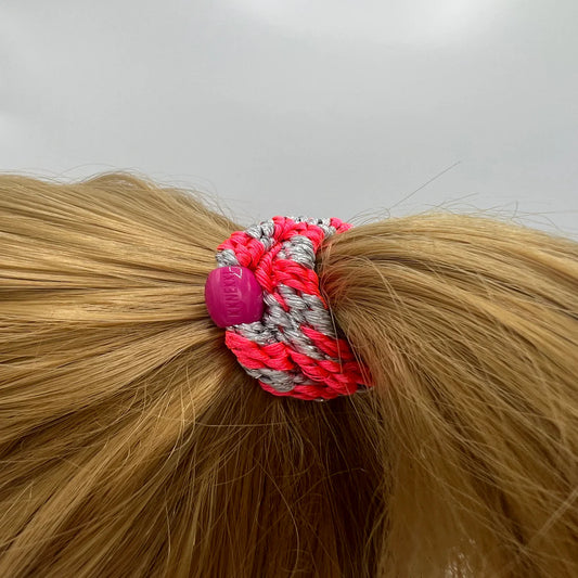 Kknekki Neon Pink Silver Glitter Stripe