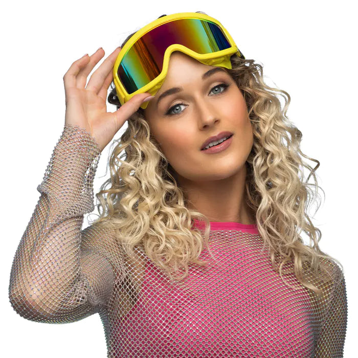 Neon Yellow Ski Goggles