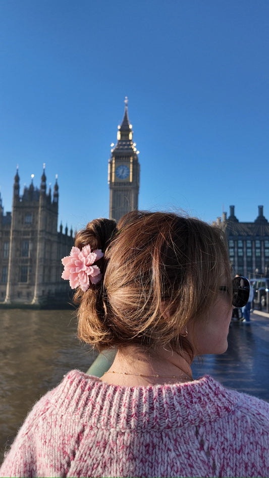 Origami Peony Claw Clip