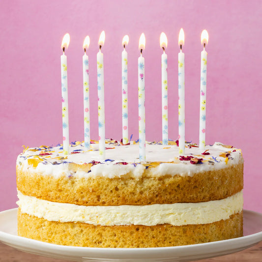 Pastel Floral Birthday Candles
