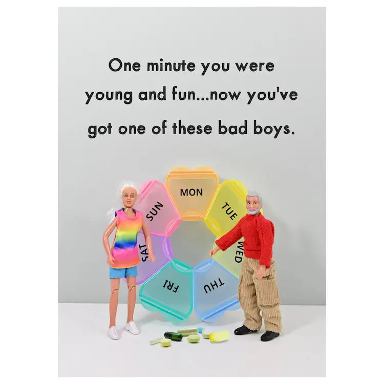 Pills Happy Birthday Greetings Card