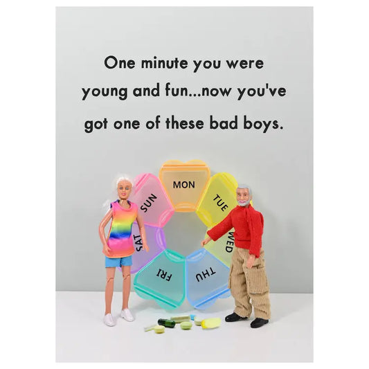 Pills Happy Birthday Greetings Card