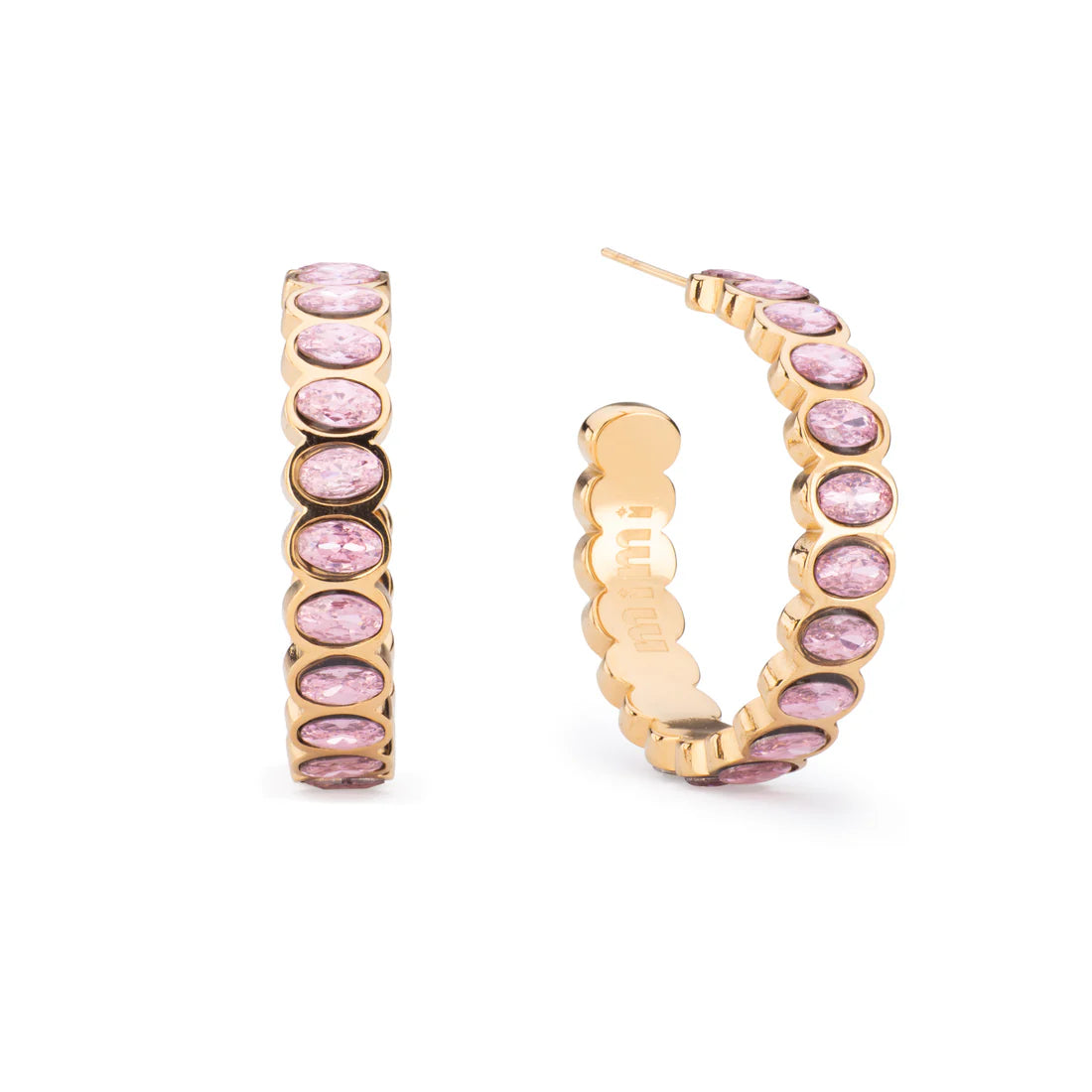 Bijoux De Mimi Sophie Pink Gold Chunky Earrings