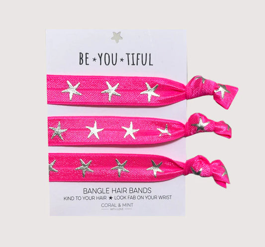 Neon Pink Bangle Hairties