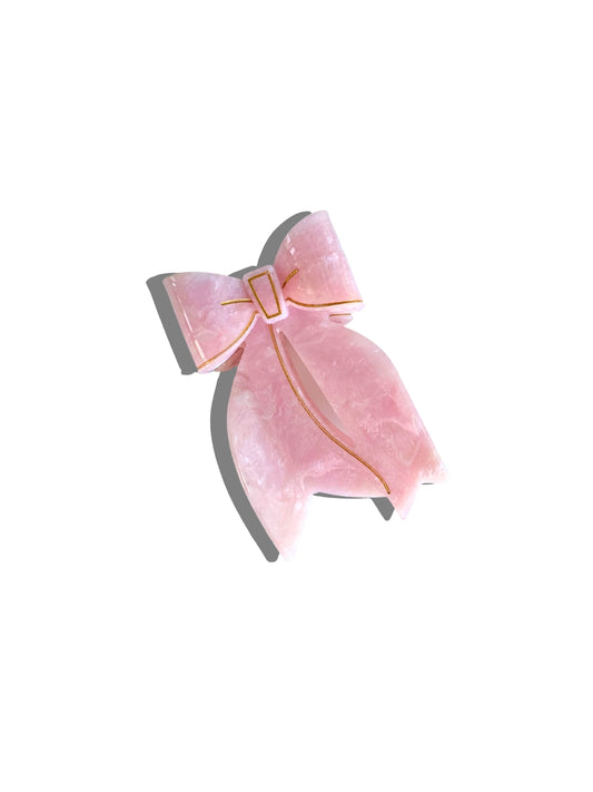 Pink Bow Claw Clip