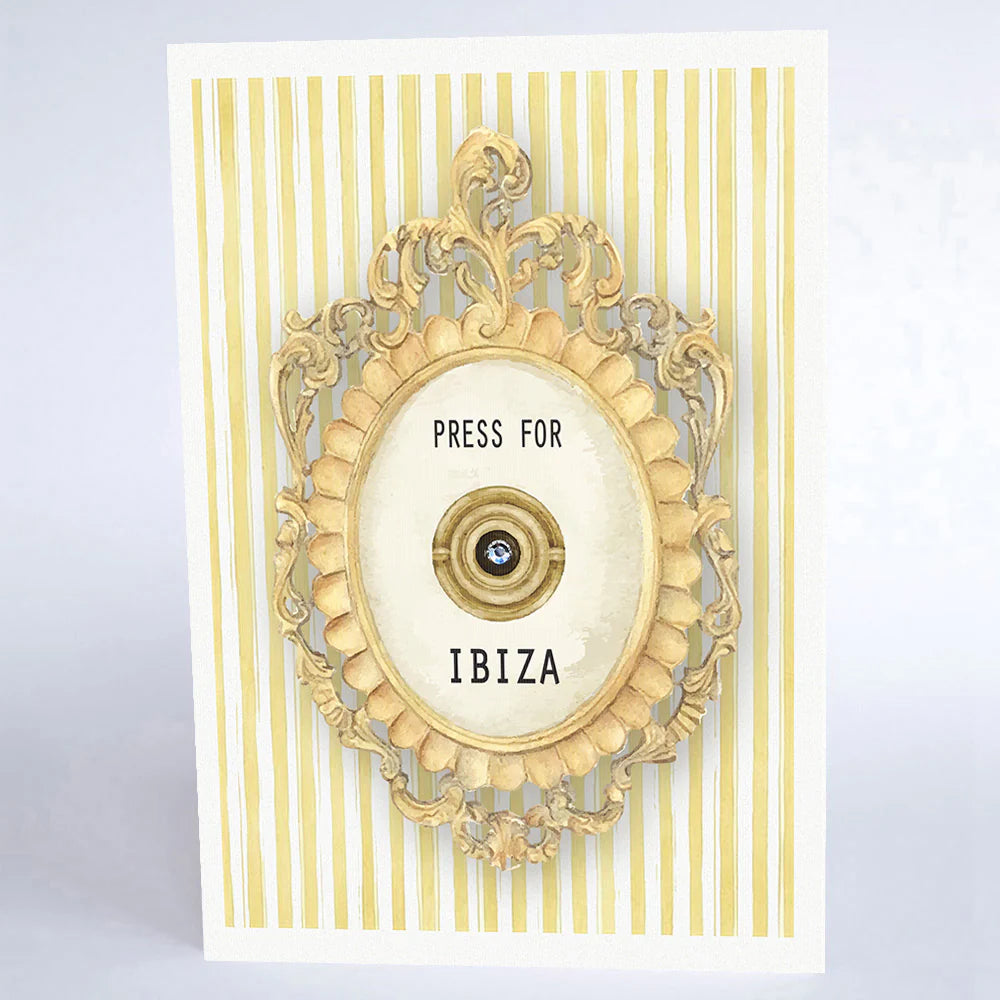 Press for Ibiza Birthday Greetings Card
