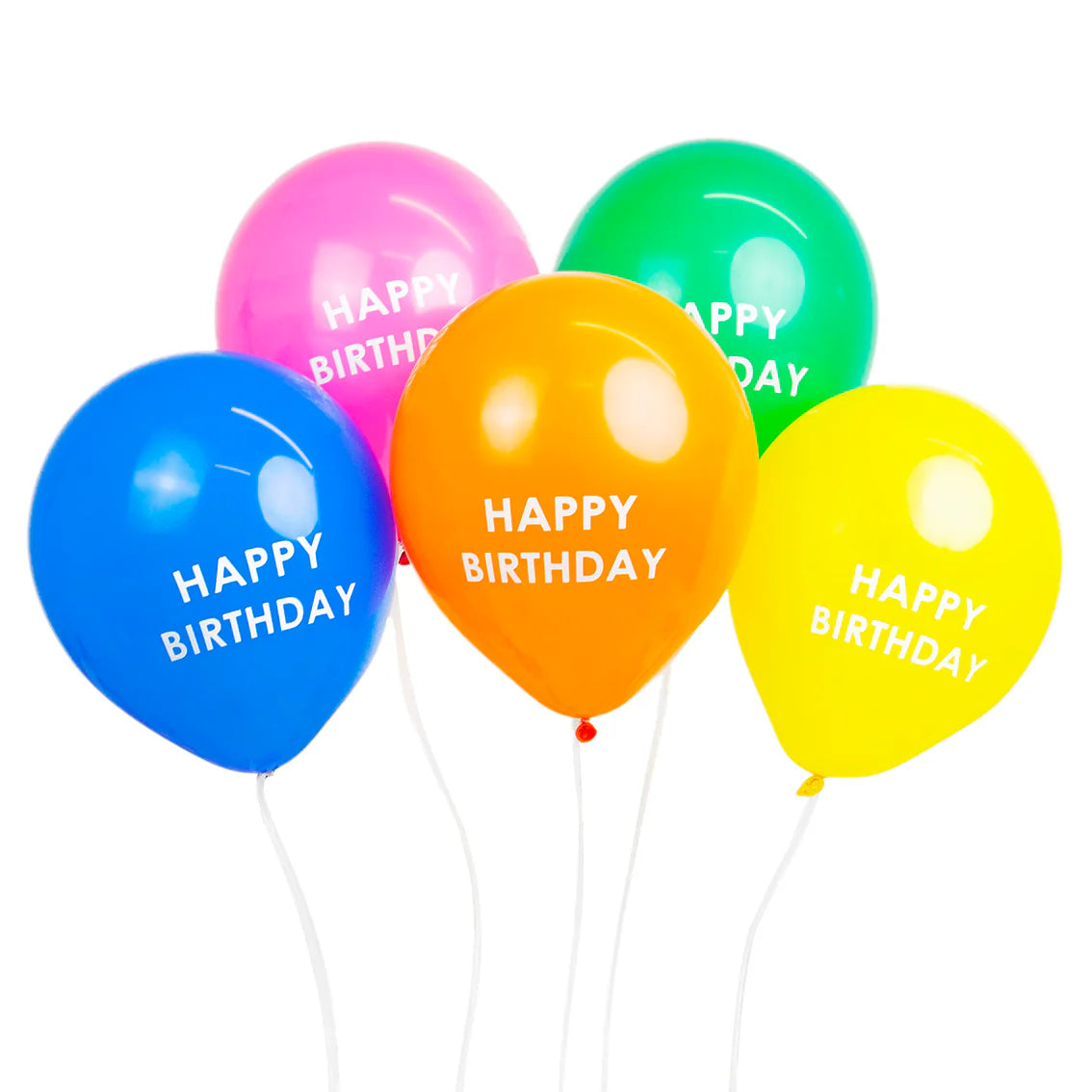 COMING SOON - Rainbow 'Happy Birthday' Balloons - 5 Pack