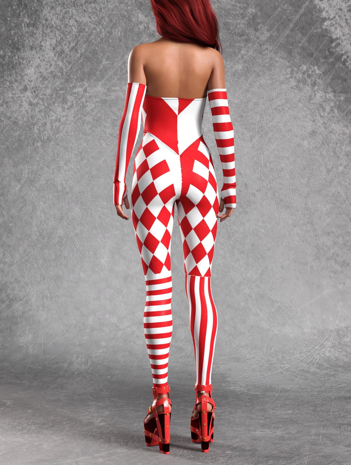 COMING SOON Red Clown Strapless Romper