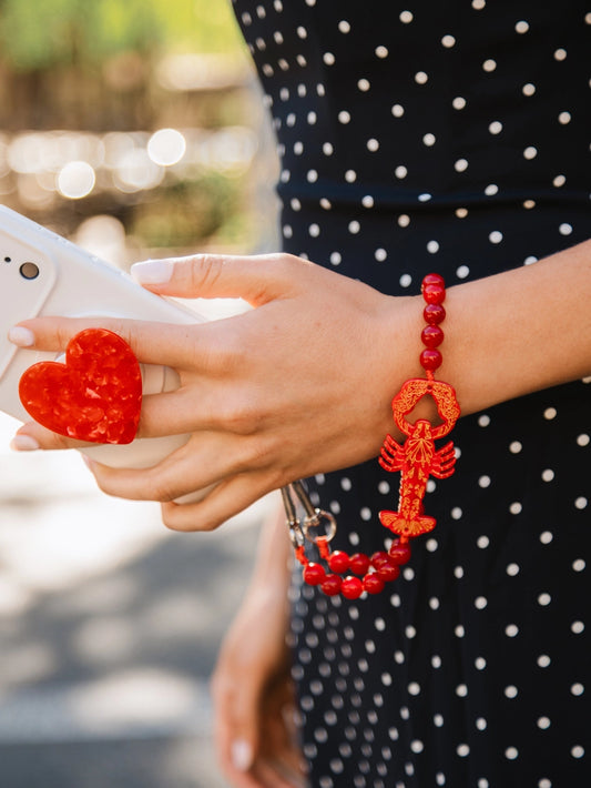 Solar Eclipse Hand-painted Red Heart Grip Charm