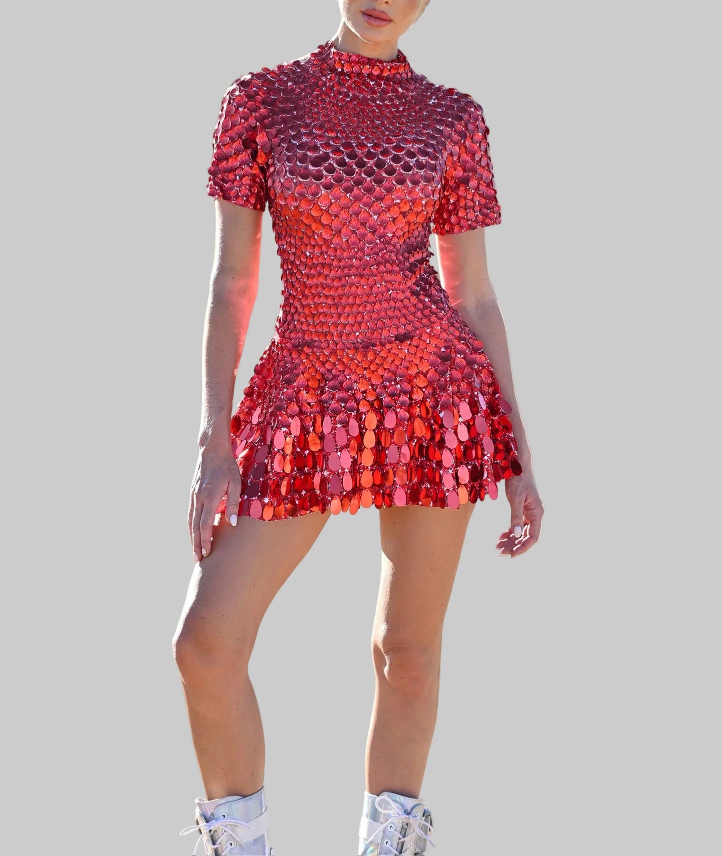 Nala Sequin Dress - Red