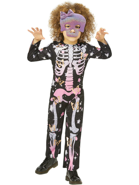 Kids Rose Gold Skeleton Costume