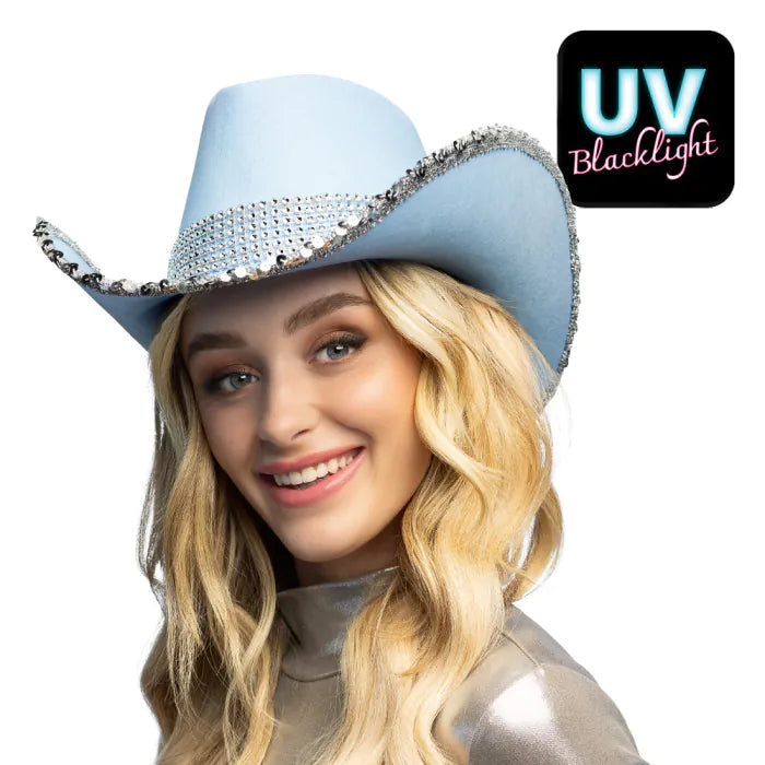 Light Blue Spark Cowboy Hat