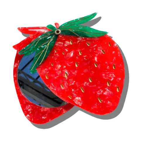 Solar Eclipse Strawberry Compact Mirror