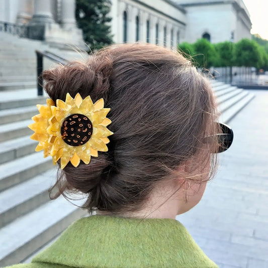 COMING SOON Solar Eclipse Sunflower Claw Clip