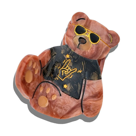Solar Eclipse Superfan Teddy Claw Clip