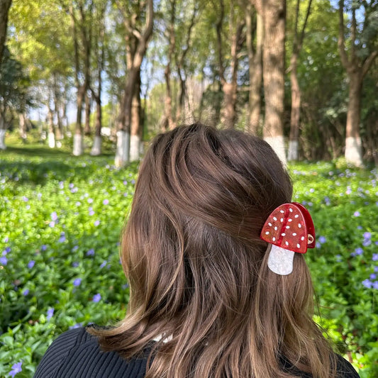Solar Eclipse Toadstool Mushroom Claw Clip