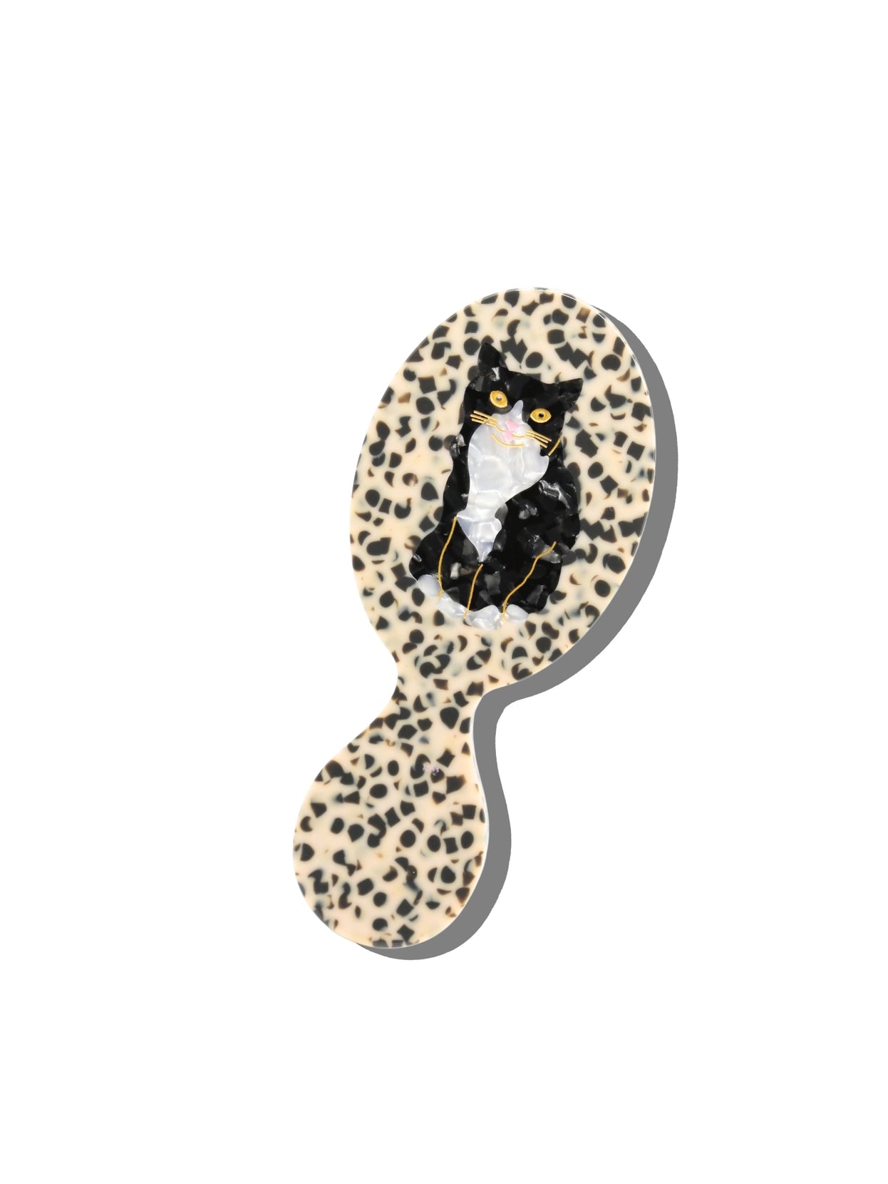 Solar Eclipse Tuxedo Cat Handbag Hero Mini Hairbrush COMING SOON