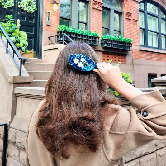Solar Eclipse Vintage Flowers Hairbrush