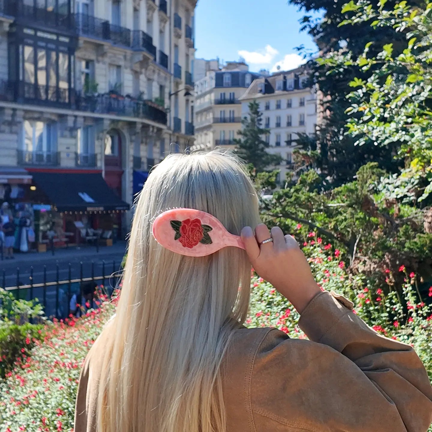 Solar Eclipse Vintage Rose Amazing-Hair-Day Hairbrush