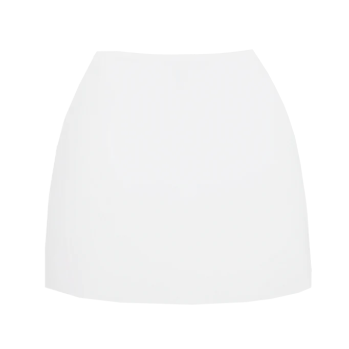 Oceanus Callie Luxe White Mini Skirt