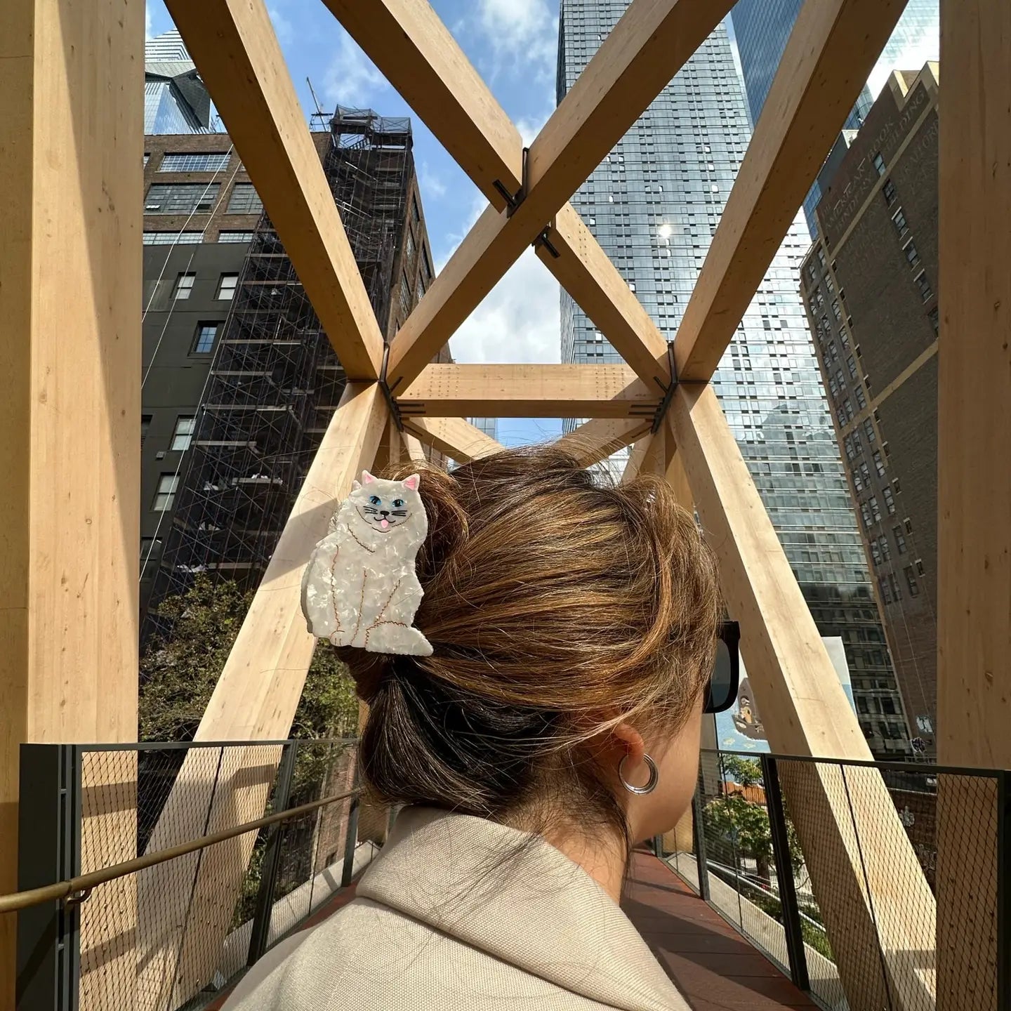 COMING SOON Solar Eclipse White Persian Cat Claw Clip