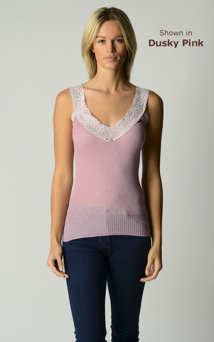 IN STORE ONLY - Palace London Wide Lace Wide Strap Camisole - MORE COLOURS AVAILABLE