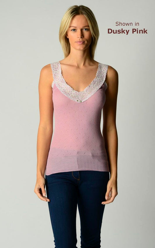 IN STORE ONLY - Palace London Wide Lace Wide Strap Camisole - MORE COLOURS AVAILABLE
