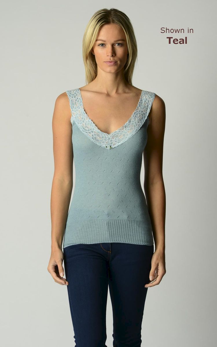 IN STORE ONLY - Palace London Wide Lace Wide Strap Camisole - MORE COLOURS AVAILABLE
