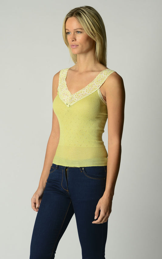 IN STORE ONLY - Palace London Wide Lace Wide Strap Camisole - MORE COLOURS AVAILABLE