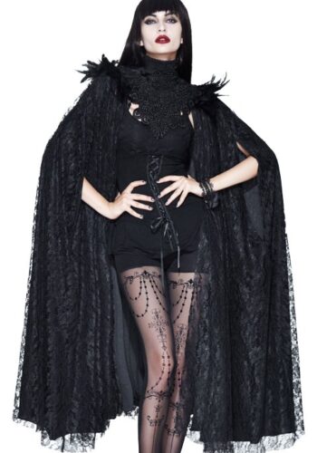 gothic long layered cape