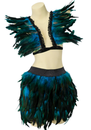 4246 - PEACOCK FEATHER TOP AND ELASTIC BANDAGE SKIRT 1