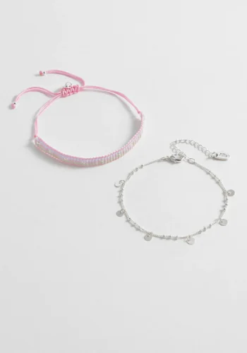 [EBB5608S] woven duo beaded charm bracelets 29