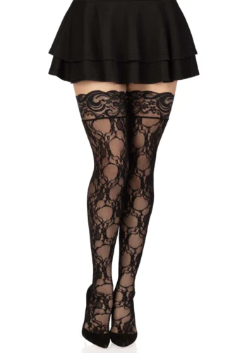 Bree Floral Lace Thigh Highs