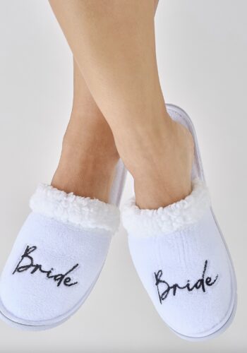 bride fluffy slippers